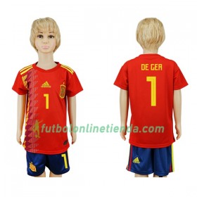 Camiseta Niños España De Gea 1 Primera Mundial 2018